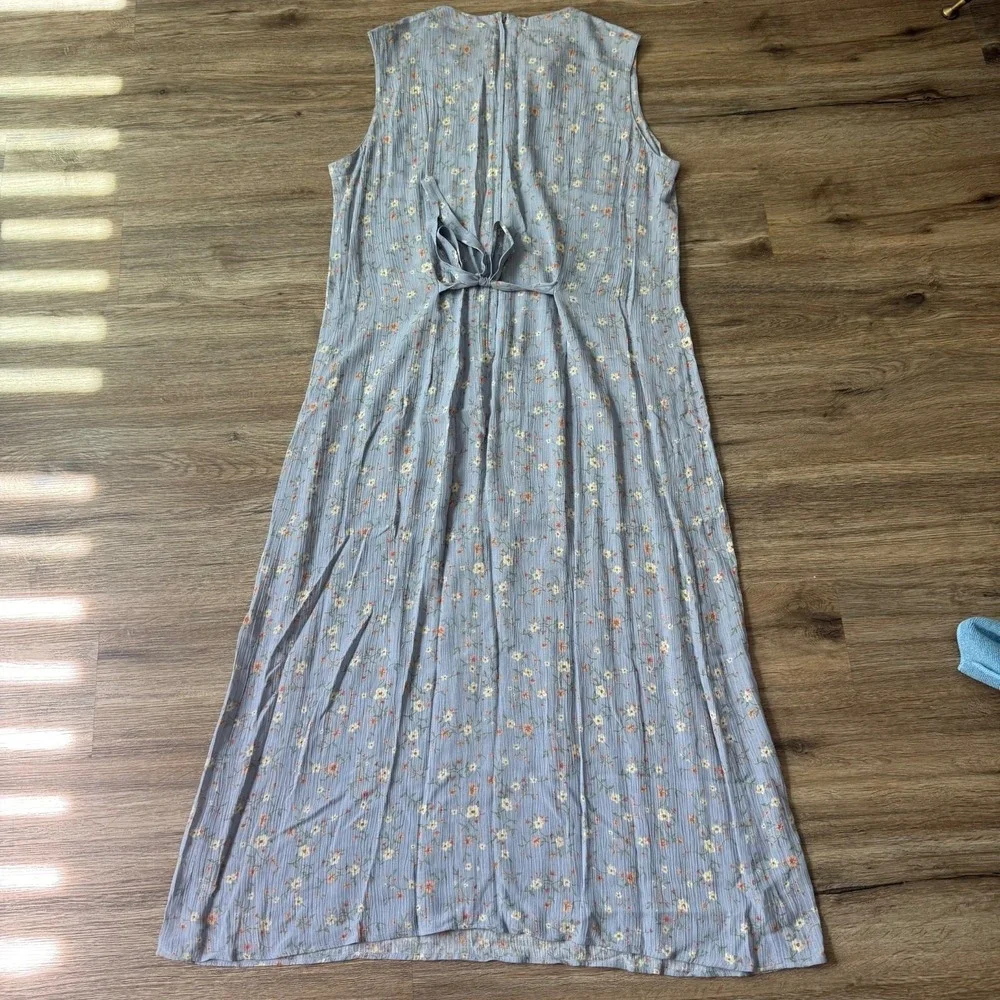 Maggy London Floral Maxi Dress Prairie Cottage Vintage | Blue | Size 14